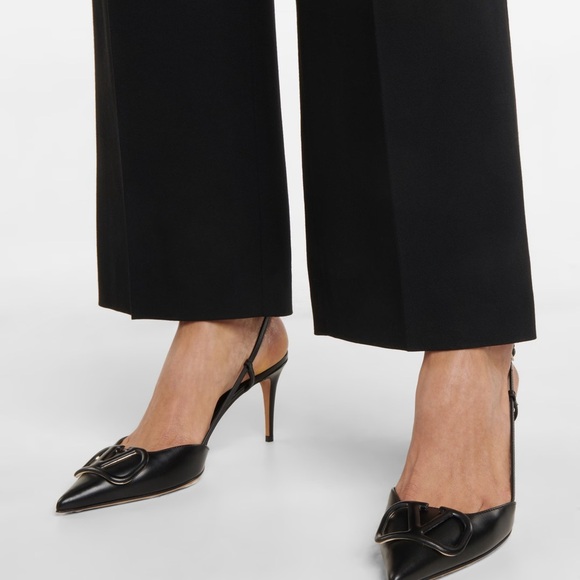 Valentino Black VLOGO SIGNATURE CALFSKIN SLINGBACK PUMP 80 MM / 3.15 IN- Size 40 - Picture 2 of 12